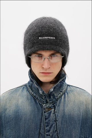 [MASONPRINCE] Wide Brim Mohair Blend Beanie