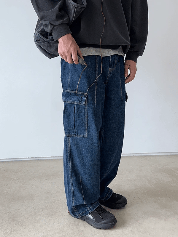 Adele Cargo Cutout Denim Pants
