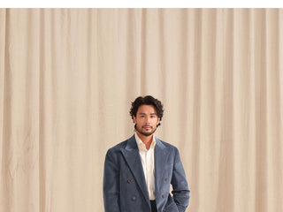[CULTUM] Double-Breasted Cotton Corduroy Suit Set
