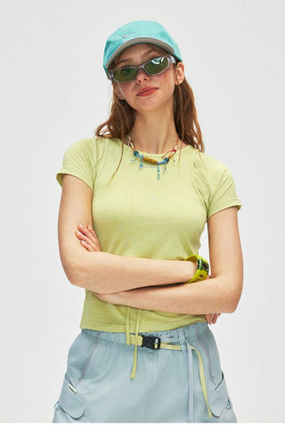 [Monterest] Slim Fit Tank & Tie-Front Tee Set