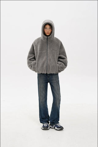 [MASONPRINCE] Fleece Hooded Jacket