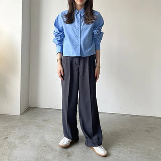 Back pleated blouse