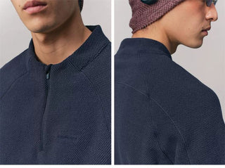 [Monterest] Honeycomb Fleece Half-Zip Pullover