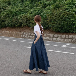 Denim sleeveless dress