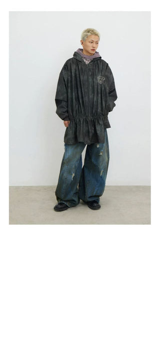 CONP Peplum Leather Jacket (Gray)