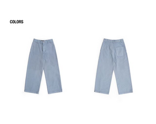 [MASONPRINCE] Faded Curved-Cut Pants