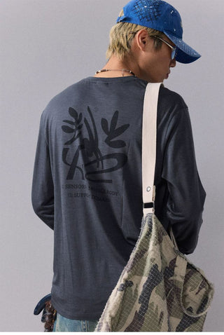 [Monterest] Merino Wool Blend Relaxed Long Sleeve Tee