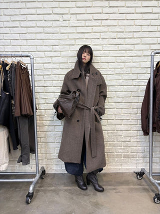 [NeverSeez] Raw Denim Wide-leg Jeans