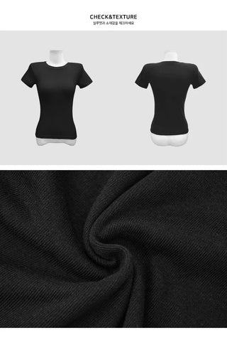 Slim fit short sleeve round neck t-shirt - 7 colors