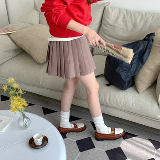 Pleated mini skirt