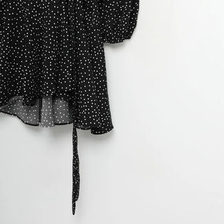 Polka Dot Wrap Mini Dress