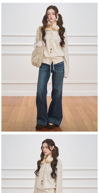 [NECY] Love Drawstring Hoodie Cardigan (2color)