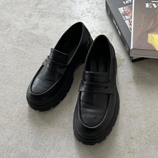 Platform penny loafers