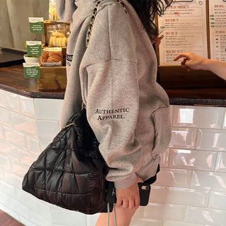Lettering Hooded T-shirt