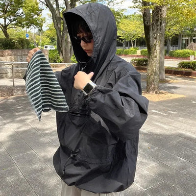 High-neck anorak