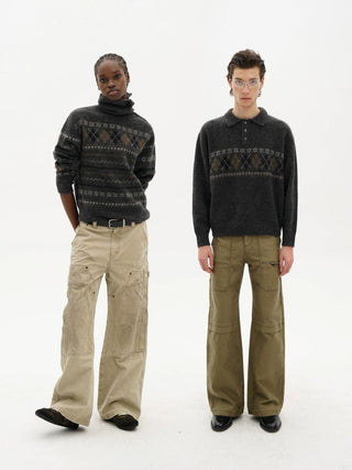 [MASONPRINCE] Fair Isle Pattern Knit Sweater