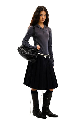 [Moromoro2] Old Hooded Long T-Shirt