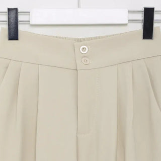 Pintuck Straight Slacks