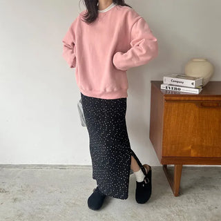 Pastel brushed fleece sweatshirt - P000KZUH