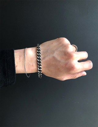 Black chain bracelet (8mm)
