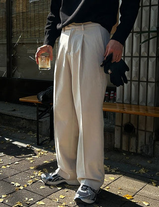 Well Peach Brushed Wide Pants (4 colors)