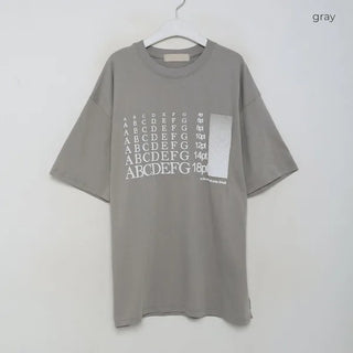 (Unisex) Font Print T-Shirt
