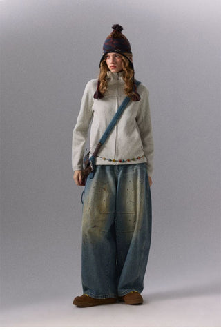 [Monterest] 5A Antibacterial Fleece-Lined Hooded Cardigan