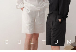 [CULTUM] Cotton Stand Collar Shirt/Shorts