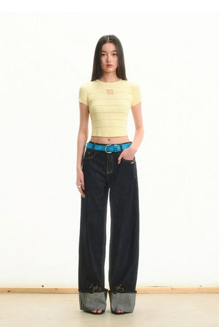 [NOTAWEAR] Beaded knitted T-shirt