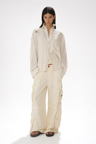MASONPRINCE Linen Washed Striped Shirt