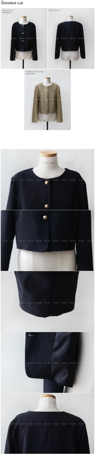 Button-down short jacket