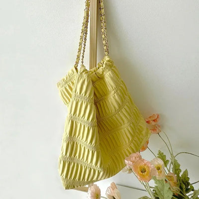 Vanel Fritz Quilted Shirring Chain Shoulder Bag