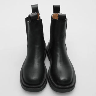 Multi-colored mid-calf Chelsea boots