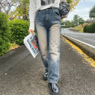 Vintage Wash Denim Pants