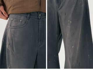 [Monterest] Washed Double Pleat Wide Pants