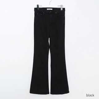 span boot black denim pants