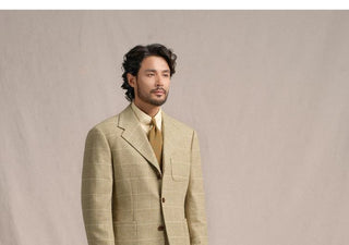 [CULTUM] 1930s Woolen Windowpane Blazer