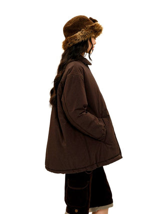 [Moromoro2] Doll Collar A-Line Padded  Jacket