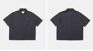 [Monterest] Arc Seam Short Sleeve Layered Shirt