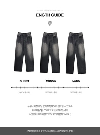 4-Season Sole Wide Denim Pants - 4 Colors