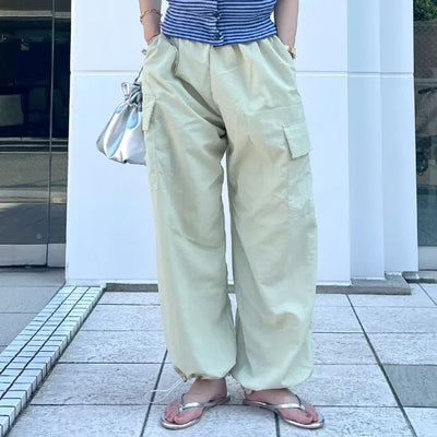 Side pocket nylon pants