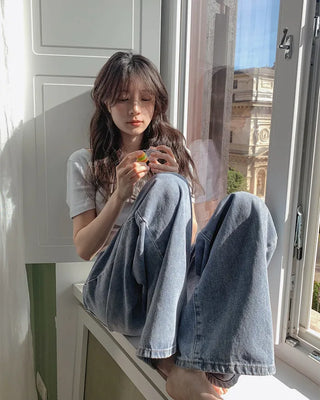 Daily Cover One-Pleat Denim Pants
