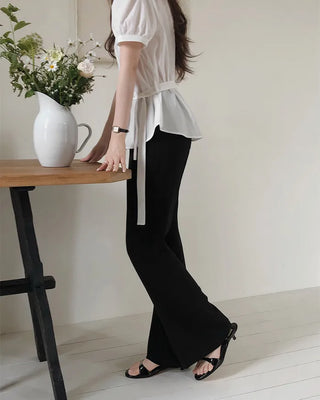 Semi-bootcut slacks