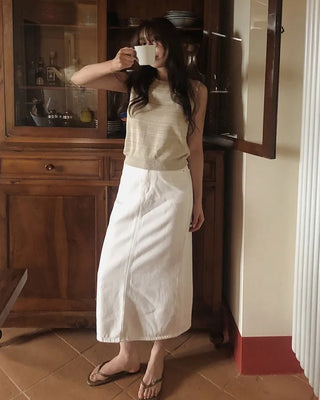 Cotton long skirt