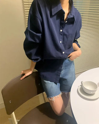 Cotton Pocket Wash Loose Fit Shirt