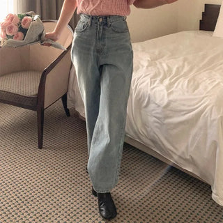 Wide denim pants