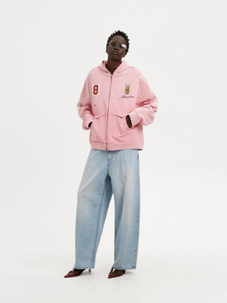 [MASONPRINCE] Waffle Double Layer Zip-Up Hoodie