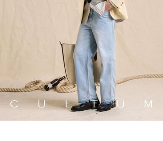 [CULTUM] Striped Pocket Work Shirt