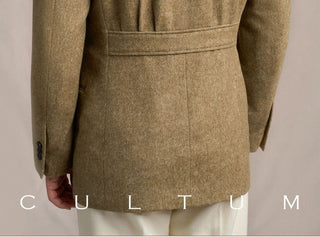 [CULTUM] 1930s Wool Blend Peak Lapel Blazer