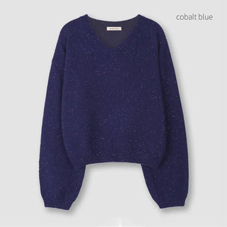 (Over 10,000 sold) V-neck knit - 5 colors